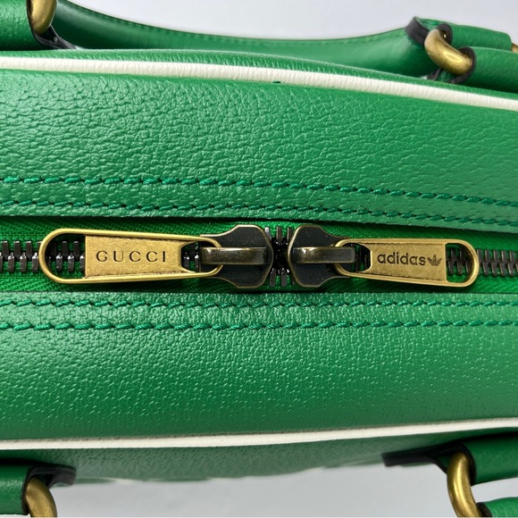 GUCCI x Adidas Green Logo Duffle Bag 727558 Collaboration Collector Strap Zip - Picture 7 of 16